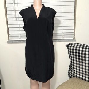 Chadwick’s 100% silk black dress woman petite size 14P